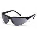 RENDEZVOUS(R), Safety Glasses, Anti-Fog & Anti-Scratch, Gray Lens, Black Frame, Half-Frame
