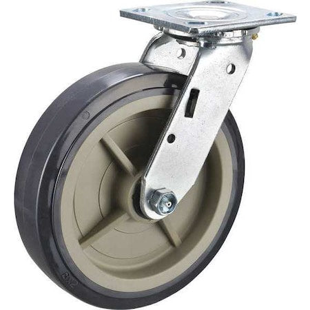 Swivel Plate Caster, Polyurethane, 1000 lb