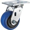 Swivel Plate Caster, Rubber, 4 in., 400 lb.