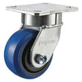 Swivel Plate Caster, Rubber, 4 in., 400 lb.