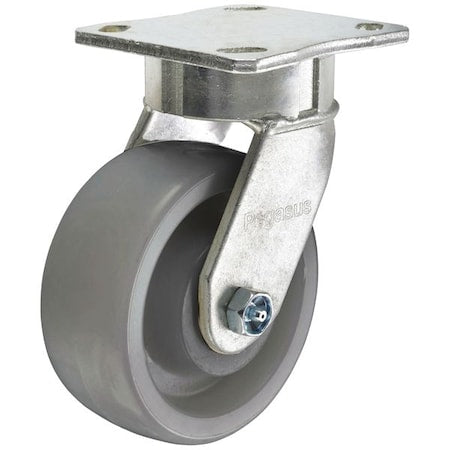 Swivel Plate Caster, Nylon, 8 in., 2000 lb.