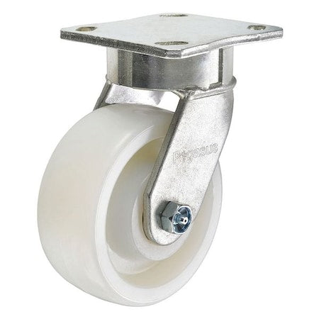Swivel Plate Caster, Nylon, 4 in., 1000 lb.