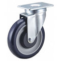 Swivel Plate Caster, 5 in Dia, 315 lb, Blue