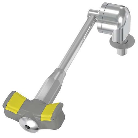 Plumbed Eyewash, Counter Mount, Plumbed, 2 5/12 in H., 4 in W