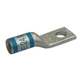 One-Hole Compression Lug, 8 AWG Max, 3/16 in Stud, Short Barrel, Aluminum, Blue