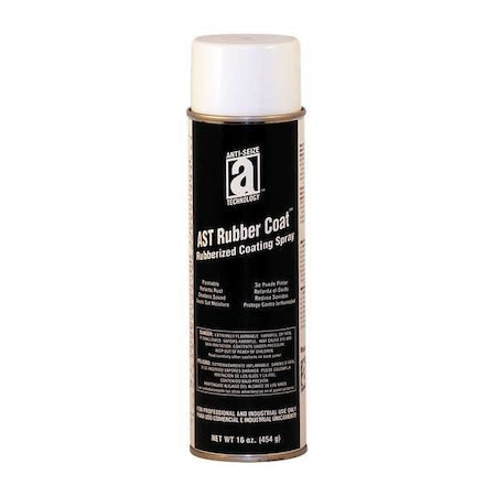 Liquid Rubber Sealant Coating, 16 oz, Aerosol, Black, Hybrid Base, AST Rubber Coat