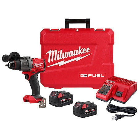M18 FUEL 1/2" Drill/Driver Kit + SHOCKWAVE Impact Duty RED HELIX Titanium Drill Bit Set - 23PC