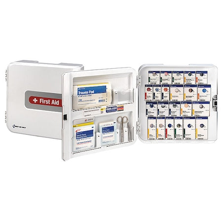 First Aid Kit and Housing, Plastic Cabinet, 261 Components, 50 People Served