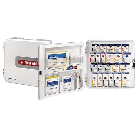 First Aid Kit and Housing, Plastic Cabinet, 213 Components, 50 People Served