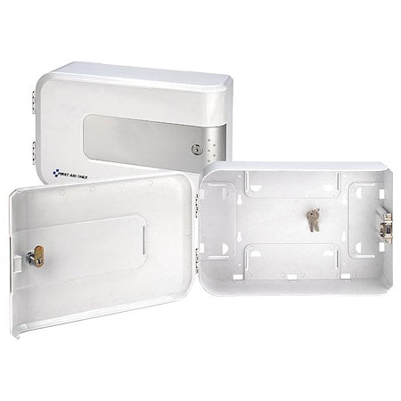 Empty First Aid Kit, 1 Shelf, 5.25"H, WHT