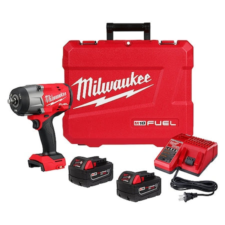 M18 FUEL 1/2" High Torque Impact Wrench w/ Friction Ring Kit, Hard Case Kit