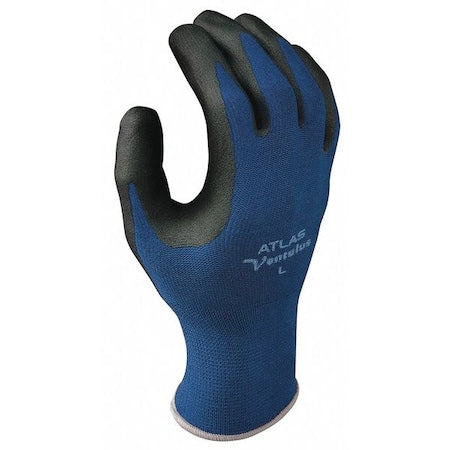 Coated Gloves, Foam Nitrile, Smooth, Palm, 4 Abrasion Level, Blue, L (8) 1 PR