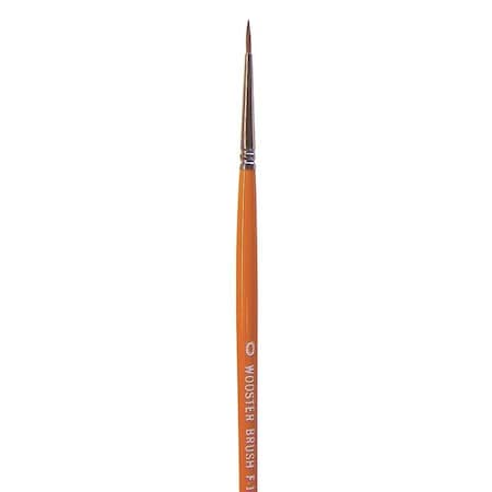 #0 Artist Soft, Red Sable Bristle, Paint Brush, Wood Handle