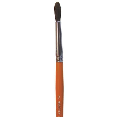 #7 Artist Soft, Camel Hair Bristle, Paint Brush, Wood Handle