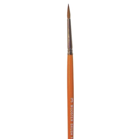 #3 Artist Soft, Red Sable Bristle, Paint Brush, Wood Handle