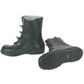 Overboots, Plain Toe, Rubber, 12 in Height, Buckles, Chevron Sole, Black, 9, PR
