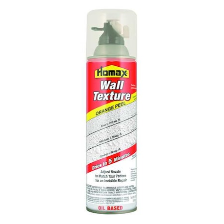 Wall Textured Spray Patch, White, Orange Peel, Solvent, 20 oz