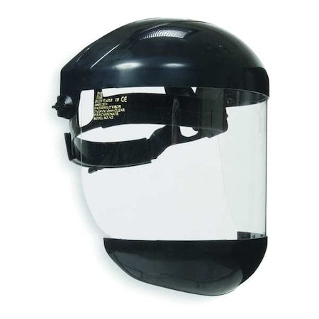 Ratchet Face Shield Assembly, Clear Visor, Polycarbonate, Swing Ratchet Suspension, Uncoated Lens