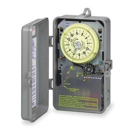 ElectromechanicalTimer, 24hr, DPST-NO, Stel