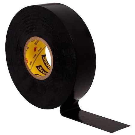 Vinyl Electrical Tape, 3/4 in W x 76 ft L , 7 mil Thick, Black, Scotch Super 33+