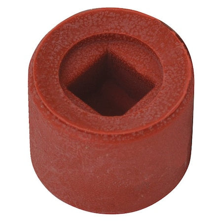 1 in Dia. Soft Hammer Tip, Plastic, Red, Press Fit