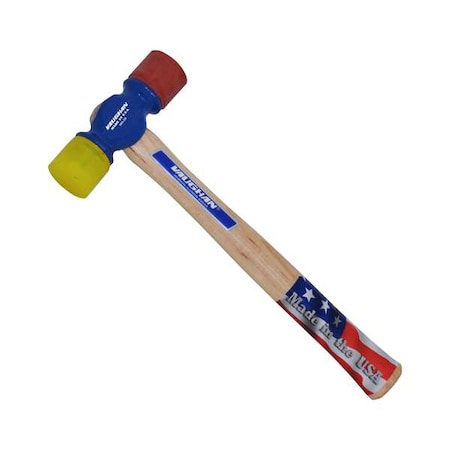 12 oz. Soft Face Hammer, 12 1/2 in L Steel W/ Plain Grip Handle
