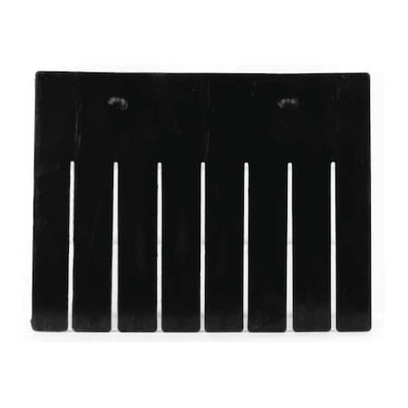 Bin Divider, Plastic, Black, 9-3/4 in L x 7-31/64 in H, 6 PK