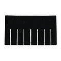 Bin Divider, Plastic, Black, 9-5/8 in L x 5-15/32 in H, 6 PK