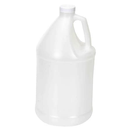 Jug, 3.79 L Capacity - mL, 1 gal Capacity - oz, Screw On Closure, HDPE, Blow Molded Handle, White