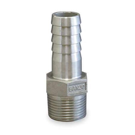 2" Barbed x MNPT 316 SS Hose Barb