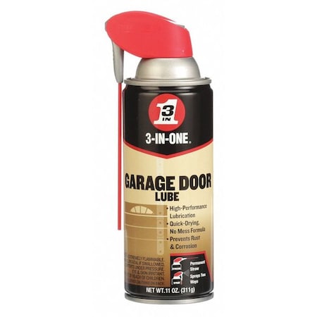 Garage Door Lubricant, 11 oz, Aerosol Can, Mineral Oil, Colorless