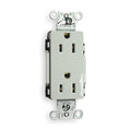 Straight Blade Receptacle, 5-15R, 15 A, 125V AC, 2 Pole, 3 Wire, Flush Mount, Grounded