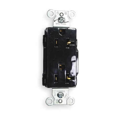 Straight Blade Receptacle, 5-20R, 20 A, 125V AC, 2 Pole, 3 Wire, Flush Mount, Grounded