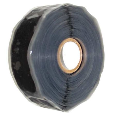Repair Tape, Silicone, Black, 12 yd L, 1 in W