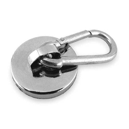 Magnetic Base, Carabiner Hook, 45 Lb.