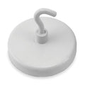 Magnetic Hook, White, 26 Lb, 1.835 In Dia