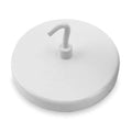 Magnetic Hook, White, 55 Lb, 2.625 In Dia