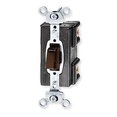 Wall Switch, 3-Way, Side, 120/277V, 20A, Brn