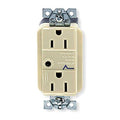 Straight Blade Receptacle, 5-15R, 15 A, 125V AC, 2 Pole, 3 Wire, Flush Mount, Grounded