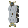 Straight Blade Receptacle, 5-20R, 20 A, 125V AC, 2 Pole, 3 Wire, Flush Mount, Grounded