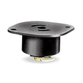 Midget Flanged Locking Receptacle, ML-2R, 15 A, 125V AC, Single Phase, 2 Pole, Screw Terminals