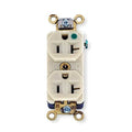 Duplex Straight Blade Receptacle, 5-20R, 20 A, 125V AC, 2 Pole, 3 Wire, Flush Mount, Grounded
