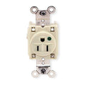 Straight Blade Receptacle, 5-15R, 15 A, 125V AC, 2 Pole, 3 Wire, Flush Mount, Grounded