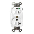 Straight Blade Receptacle, 5-20R, 20 A, 125V AC, 2 Pole, 3 Wire, Flush Mount, Grounded
