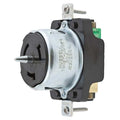 Locking Receptacle, Non-NEMA, 50 A, 125V AC, Single Phase, 2 Pole, Flush Mount, Screw Terminals