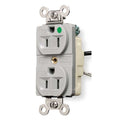 Straight Blade Receptacle, 5-15R, 15 A, 125V AC, 2 Pole, 3 Wire, Flush Mount, Grounded