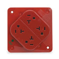 Straight Blade Receptacle, 5-20R, 20 A, 125V AC, 2 Pole, 3 Wire, Surface Mount, Grounded