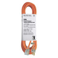 SJTW Outdoor Extension Cord, 16 AWG 1 Outlet, 5-15R, Orange, PVC, 5-15P, 25ft