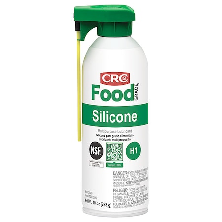 Multi-Purpose Food Grade Silicone Lubricant, H1 Food Grade, -40 to 400 Degree F, 10 oz, Aerosol Can
