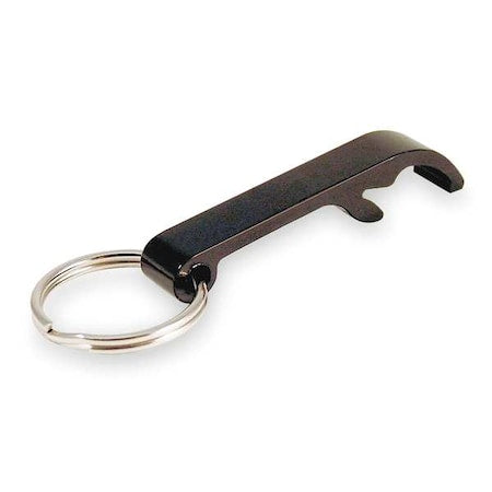 Key Lock, Black, Aluminum, Bottle Opener, 10 PK